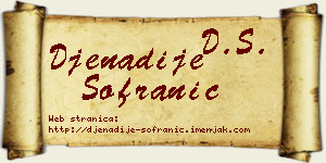 Đenadije Sofranić vizit kartica